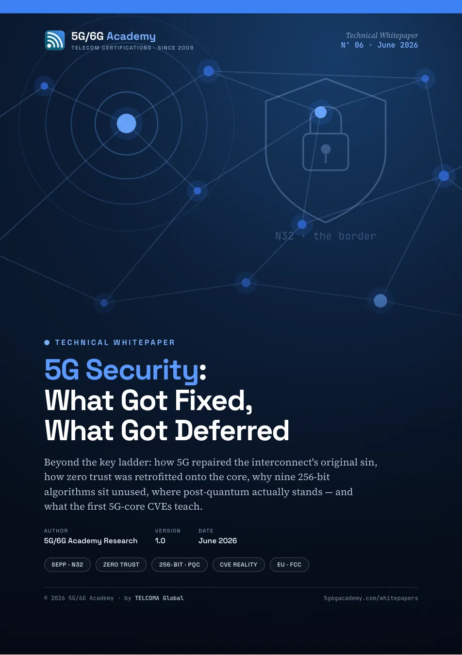 5G Security: What Got Fixed, What Got Deferred — whitepaper cover