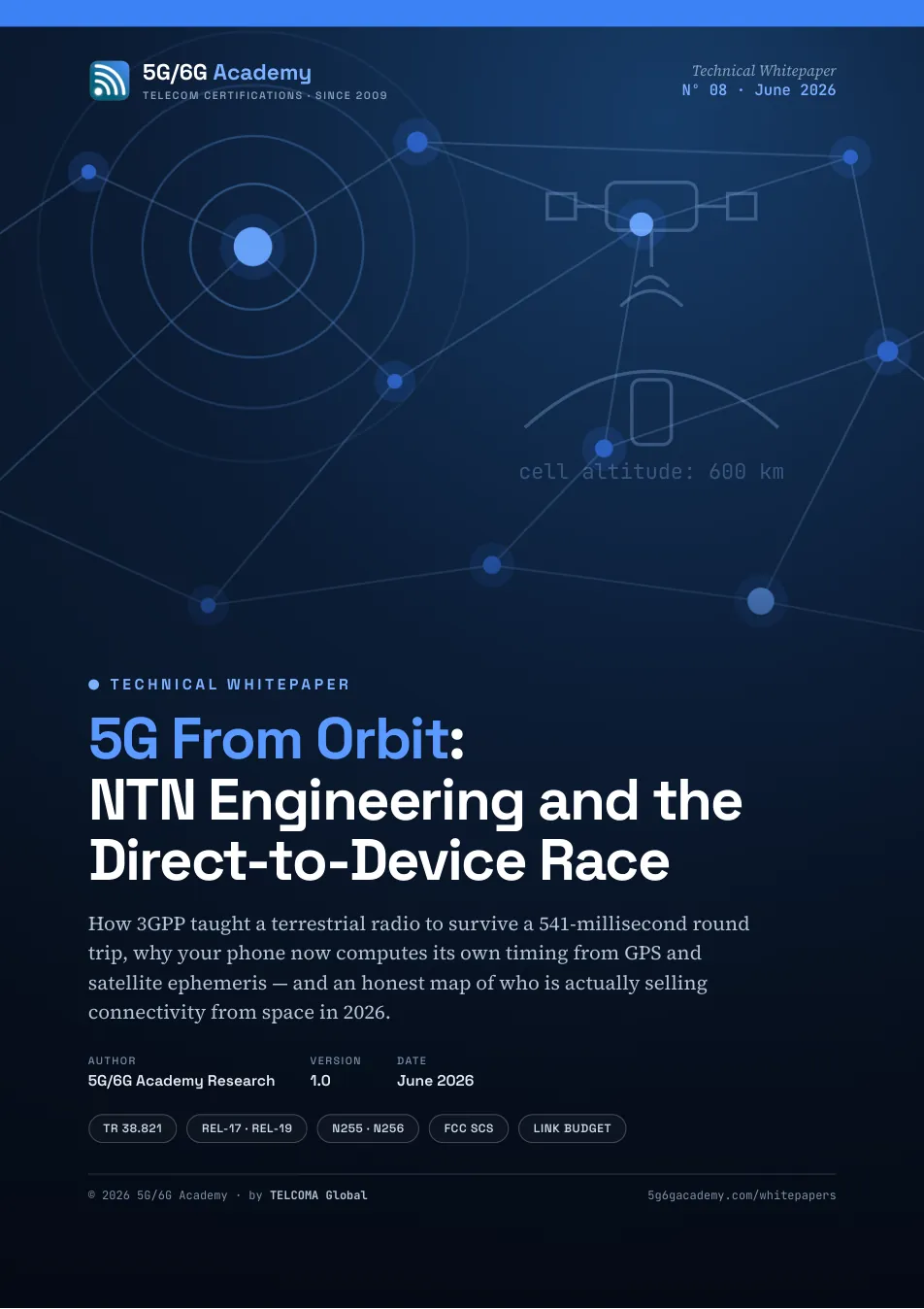5G From Orbit: NTN Engineering and the Direct-to-Device Race — whitepaper cover